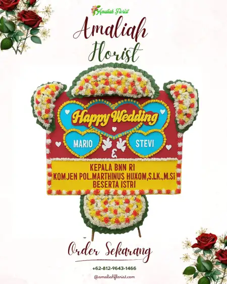 Papan Bunga Pernikahan Ngetos